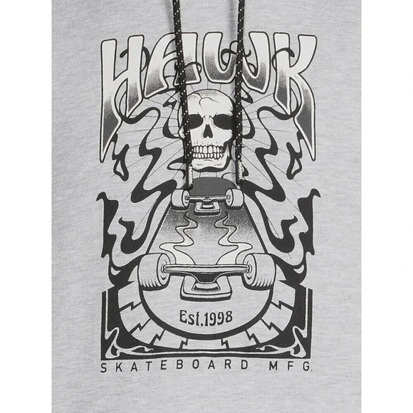 TONY HAWK GRAPHIC HOODIE 'SKULLS & SKATEBOARDING' SWEATSHIRT Size Large - Picture 5 of 6